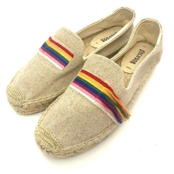 Pride Soludos Rainbow Pride Espadrilles Like New - Picture 1 of 10